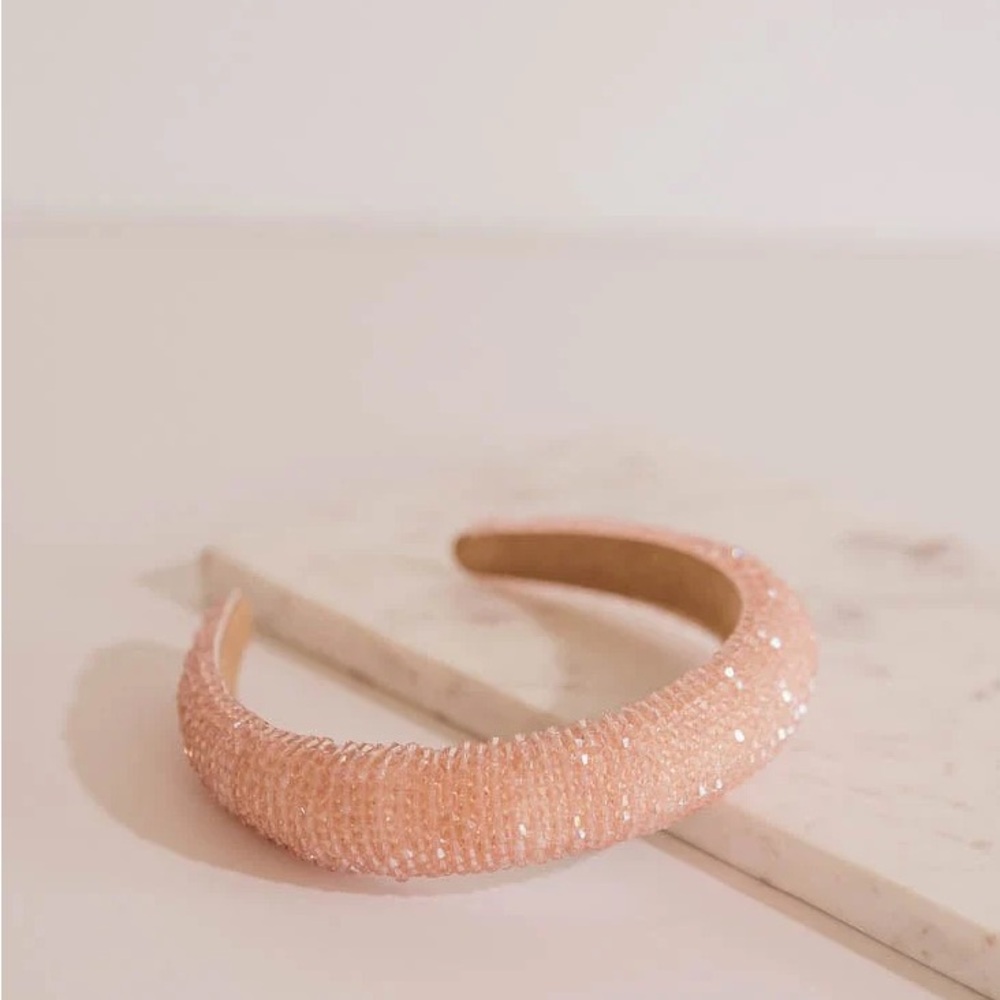Jessakae Crystal Beaded Headband (Light Pink)